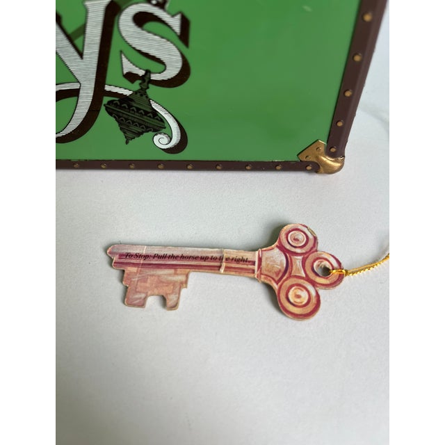 Green Vintage 1986 Enesco Music Box "Toy Symphony" Treasure Chest of Toys. Original Condition For Sale - Image 8 of 16
