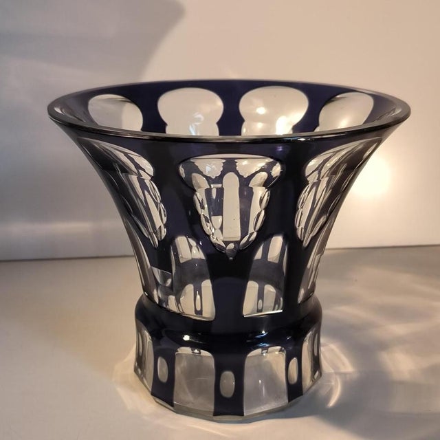 Art Deco Cut Glass Vase attributed to Johann Oertel for Carl Meltzer & Co., 1925 For Sale - Image 13 of 14
