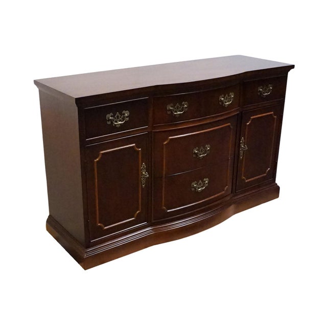 BERNHARDT FURNITURE Solid Mahogany Traditional Colonial Revival 51" Serpentine Buffet 238-110 30.75" High 51" Wide 17.5"...