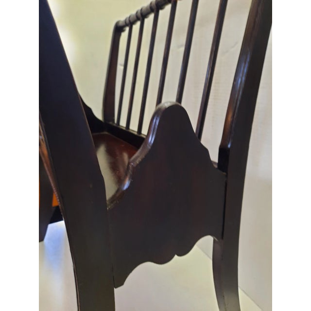 Large Vintage Solid Wood Magazine Rack For Sale - Image 4 of 11