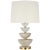 Suzanne Kasler by Visual Comfort Signature Aubert 28" Table Lamp in Alabaster and Hand-Rubbed Antique Brass with Linen Shade For Sale