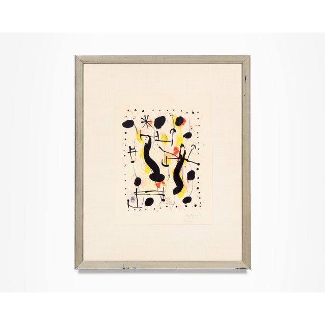 Joan Miró (1893-1983) "La Bague du Sanglier" Limited Edition Lithograph on Arches paper Numbered 93/100 Hand signed in...