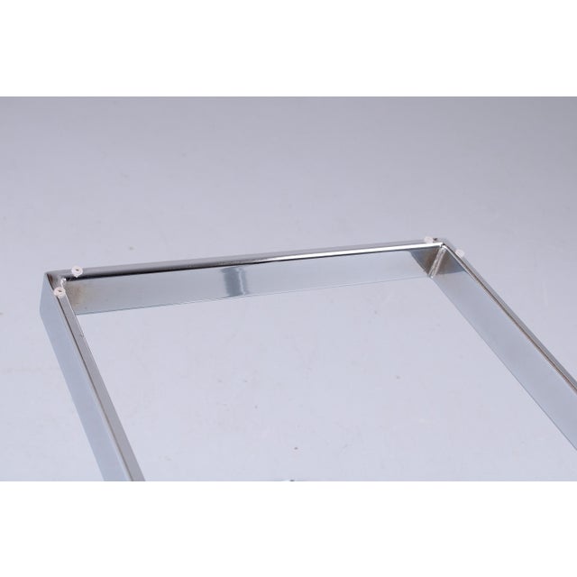 Silver Vintage Cantilever Side Table in Chrome and Glass from Gebra, 1980s For Sale - Image 8 of 15