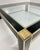 Metal Square Coffee Table in Black Lacquer, Brass and Glass attributed to Pierre Cardin, France, 1970s For Sale - Image 7 of 10