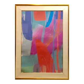 Lamar Briggs, Monumental Texas Modernist Abstract Expressionist Color Field Acrylic Painting, c.1980s For Sale