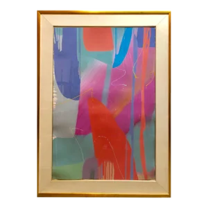 Lamar Briggs, Monumental Texas Modernist Abstract Expressionist Color Field Acrylic Painting, c.1980s