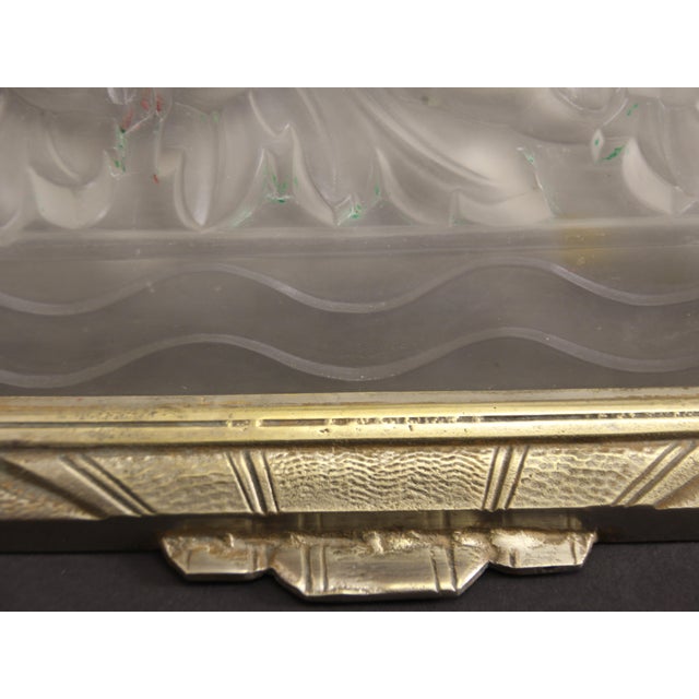 This pair of wall lights was manufactured in the 1920s by the company "VERDUN" (see signature). Designed in typical Art...