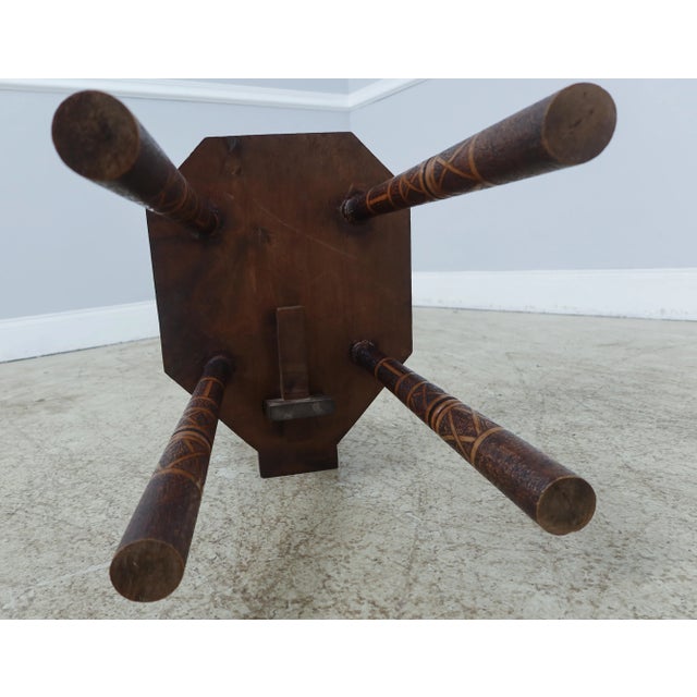 Antique Hand Crafted Old English Occasional Seat Chair For Sale - Image 10 of 11