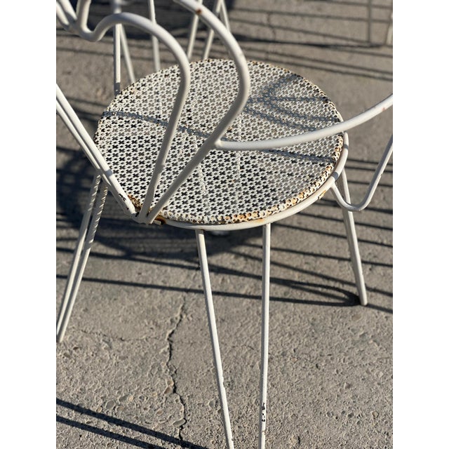 1950s Wrought Iron Garden Furniture by Mathieu Matégot, 1950, Set of 5 For Sale - Image 5 of 9