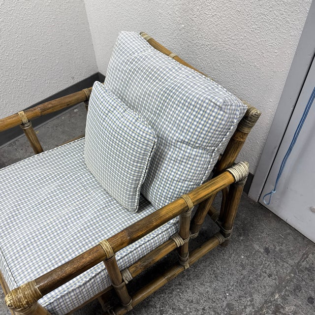 McGuire Furniture Bamboo Club Chair, Circa 1970's For Sale - Image 10 of 12