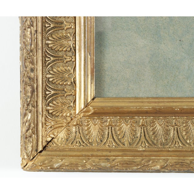 Rose Antique 19th Century American Floral Botanical Watercolor Study of a Rose and Butterfly Signed Copely in Gilt Frame For Sale - Image 8 of 10