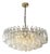 Aloadecor Midcentury Modern Murano Glass Round Chandeliers With Handblown Glass in Aged Bronze For Sale