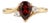 Garnet Pear Cut Engagement Ring | Three Stone Bypass Ring | January Birthstone Promise Ring Us 7 For Sale