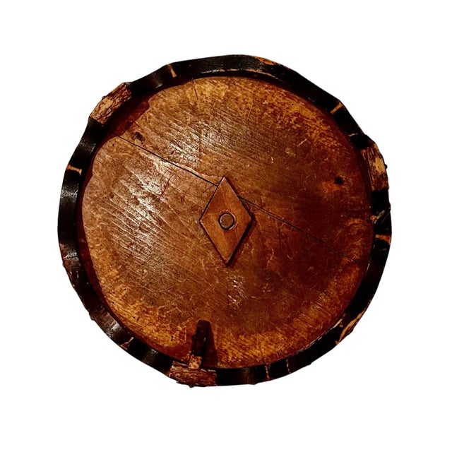 Antique English Footstool With Vintage Scalamandré For Sale In Tampa - Image 6 of 6