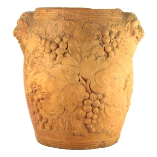 Circa 1798 - 1820 Davenport Terracotta Wine Cooler. W Satyrs, Grapes & Vines For Sale