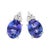 Metal Natural Tanzanite and Natural Diamond Earrings in 18k Gold For Sale - Image 7 of 8