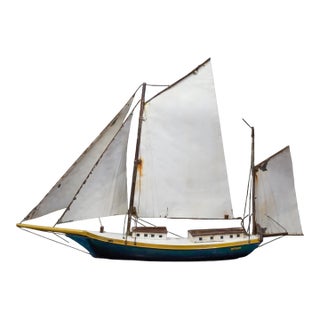 Vintage Seafood Restaurant Ship Model Exterior Display c.1960 For Sale