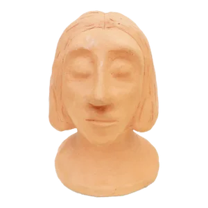 1960s Terracotta Sculpture Bust, Signed & Dated