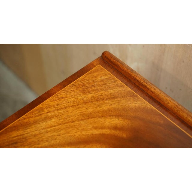 Serpentine Fronted Flamed Hardwood Side Tables, 1920s, Set of 2 For Sale - Image 10 of 18