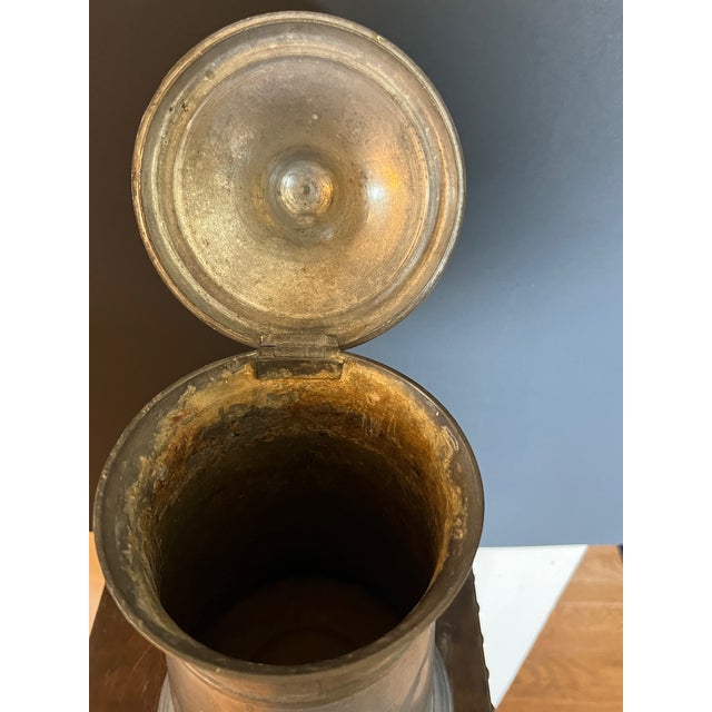 Antique j.b. Graves Troy Ny Pewter Lighthouse Coffee Pot, C. 1848, 12" Tall For Sale - Image 4 of 9