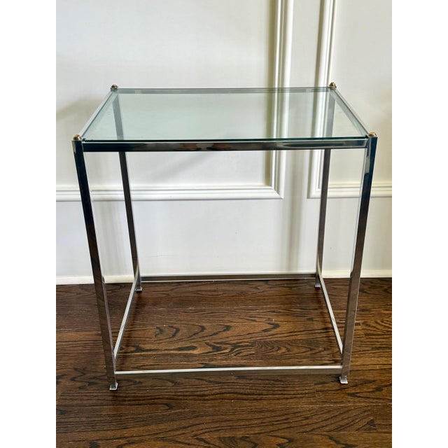 Modern Modern Aluminum Brass Side Table by John Vesey For Sale - Image 3 of 10