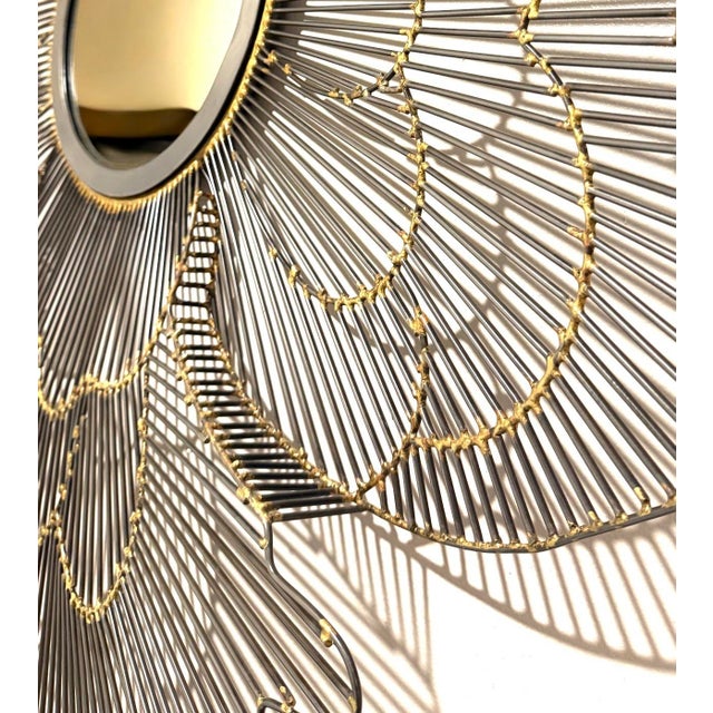 Contemporary Studio a Home Iron Poppy Mirror by Global Views For Sale - Image 3 of 7