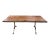 Late 20th Century Tribeca Live Edge Walnut Dining Table With Brass Wishbone Base For Sale