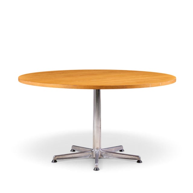 Arne Jacobsen Arne Jacobsen Style Mid Century Teak Top Dining Table For Sale - Image 4 of 7