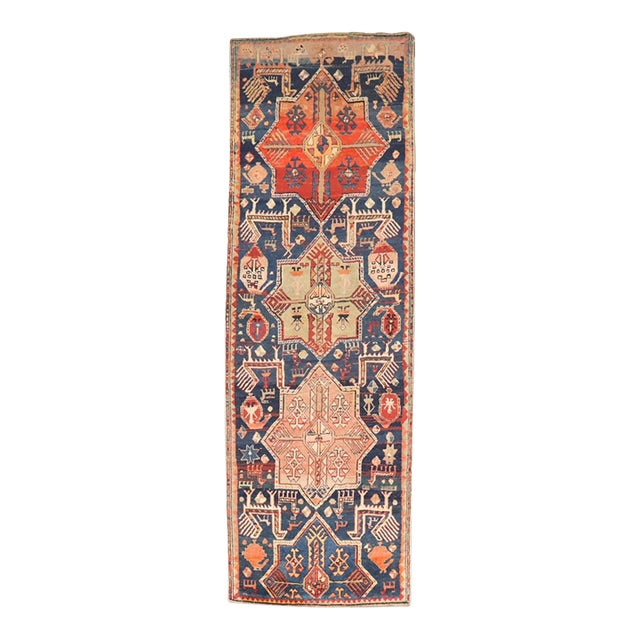 Antique Akstafa Caucasian Runner - 2'10" x 8'6" For Sale
