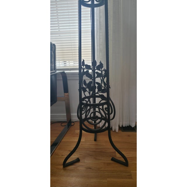 Edgar Brandt Style Rare Art Deco Floor Lamp For Sale - Image 4 of 4