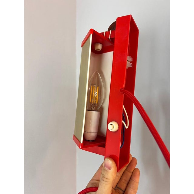 Red and Gold Wall Lamp from Lyfa For Sale - Image 9 of 11