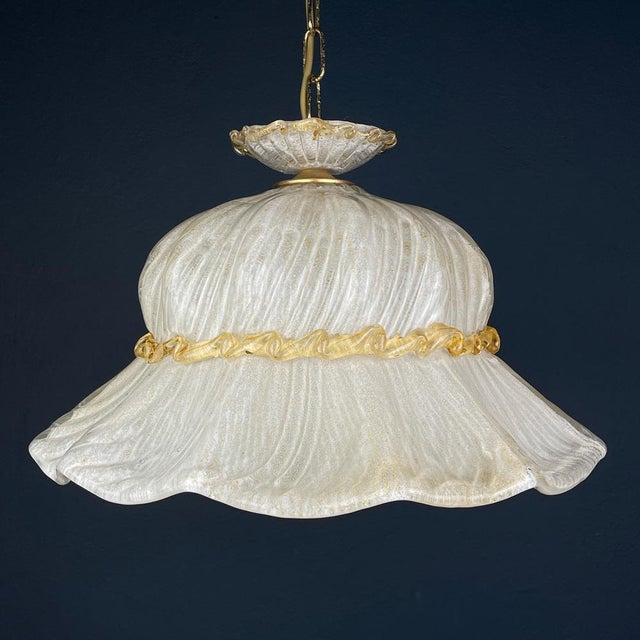 Vintage Murano Glass Pendant Lamp Bonnet, Italy, 1970s For Sale - Image 12 of 14