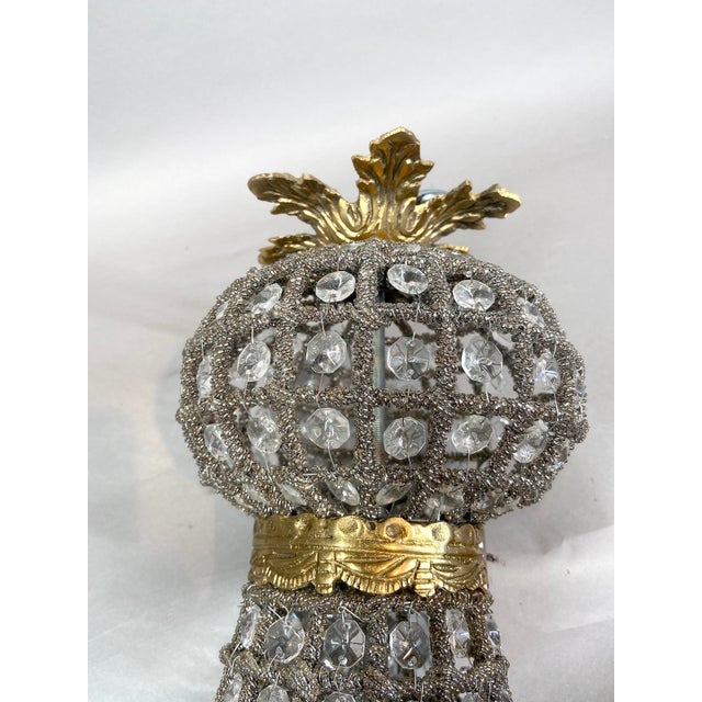 1960 French Louis XVI Gilt Bronze Chandeliers - Pair For Sale - Image 16 of 18