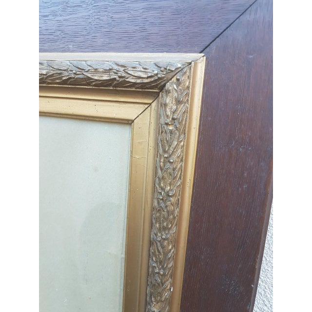 Boho Chic Large Vintage Gilded Wooden Frame, 1920s For Sale - Image 3 of 7