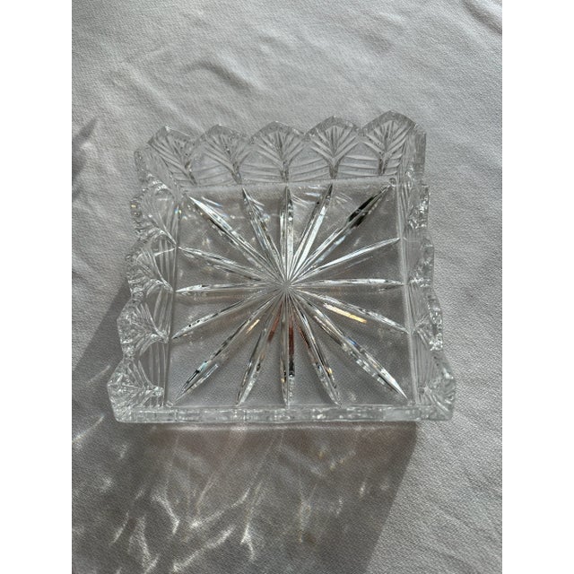 Late 20th Century Crystal Square Napkin Holder For Sale - Image 6 of 7