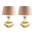 Hollywood Regency Set of 2 Brass Table Lamps Mod. Piramide, High Society Italy 1970s For Sale