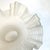 Rare White Frosted Glass Vase With Eye-Catching Ruffled Top Circa 1980s For Sale - Image 9 of 13