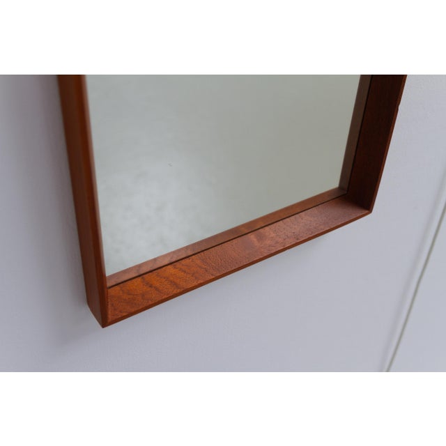 Brown Mid-Century Danish Teak Hallway Mirror and Sconce, 1950s, Set of 2 For Sale - Image 8 of 18