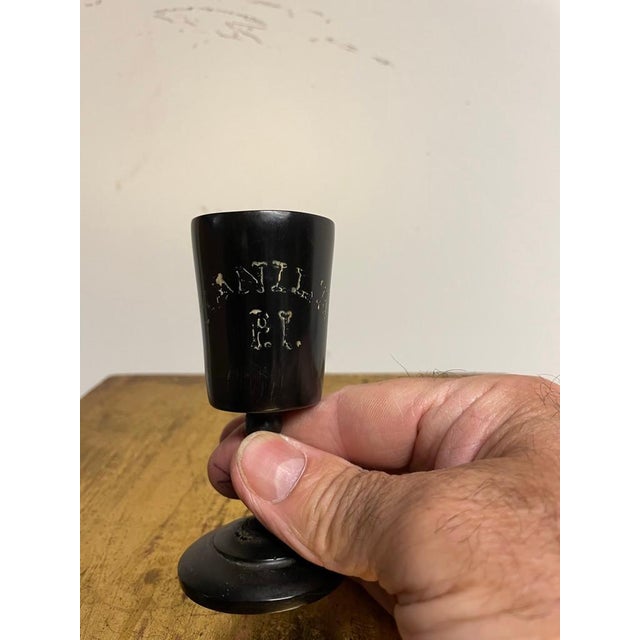 19th Century Whaler Made Turned Ebony Stemmed Cup For Sale - Image 11 of 12