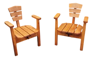 Brutalist Chairs, 1950s, Set of 2