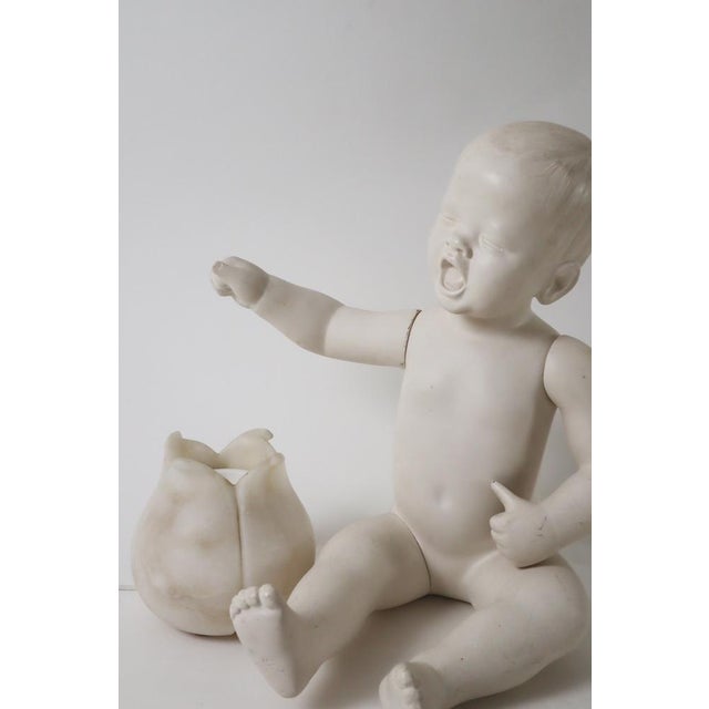 Alabaster Scent Lamp in a shape of a Lotus Flower, Italy, 1980s For Sale - Image 4 of 14