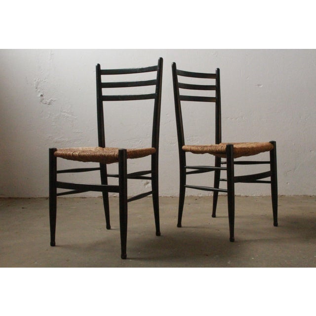 Italian Papercord Dining Chairs, 1950s, Set of 4 For Sale - Image 18 of 18