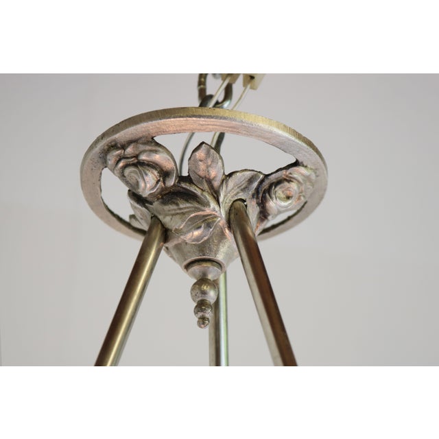 Metal Art Deco Pendant Light by David Gueron Degue, 1930 For Sale - Image 7 of 12
