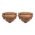 Vintage Italian-Style Terracotta Ram's Head Wall Pocket Planters For Sale