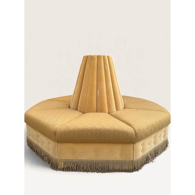 Vintage Italian Art Deco Style Circular Borne Conversation Settee For Sale - Image 4 of 12