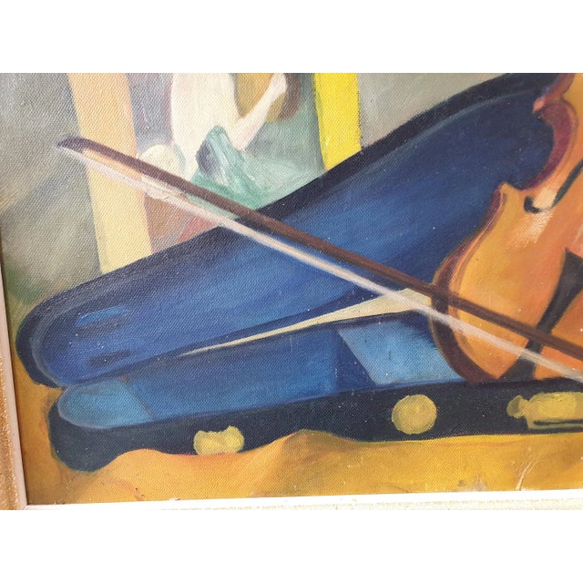 1950s Still Life with Violin by C. Noël For Sale - Image 5 of 10