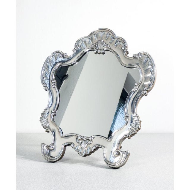 Louis XVI Style Table Mirror in 925 Silver For Sale - Image 11 of 11