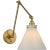 Parkington Double Library Wall Light in Antique-Burnished Brass with White Glass Designer: Chapman & Myers Height: 14" -...