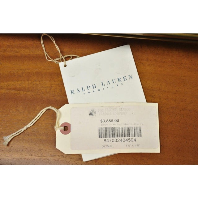 Late 20th Century Ralph Lauren Noble Estate French Louis XV Mahogany One Drawer End Table - A Pair For Sale - Image 13 of 18