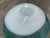 1980s Vintage Murano Cased Glass Bowl – Turquoise & Milk White Incamiciato – Italian Art Glass For Sale - Image 5 of 8